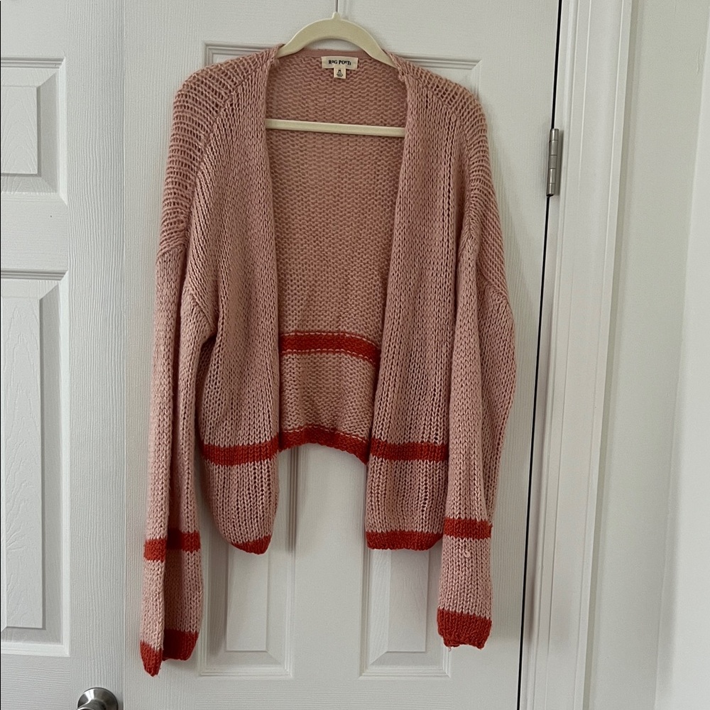 Rag Poets Pink Slouchy Cardigan